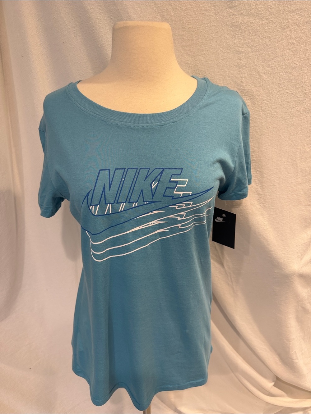 Nike Women's Teal Wave Logo Short Sleeve Tee
